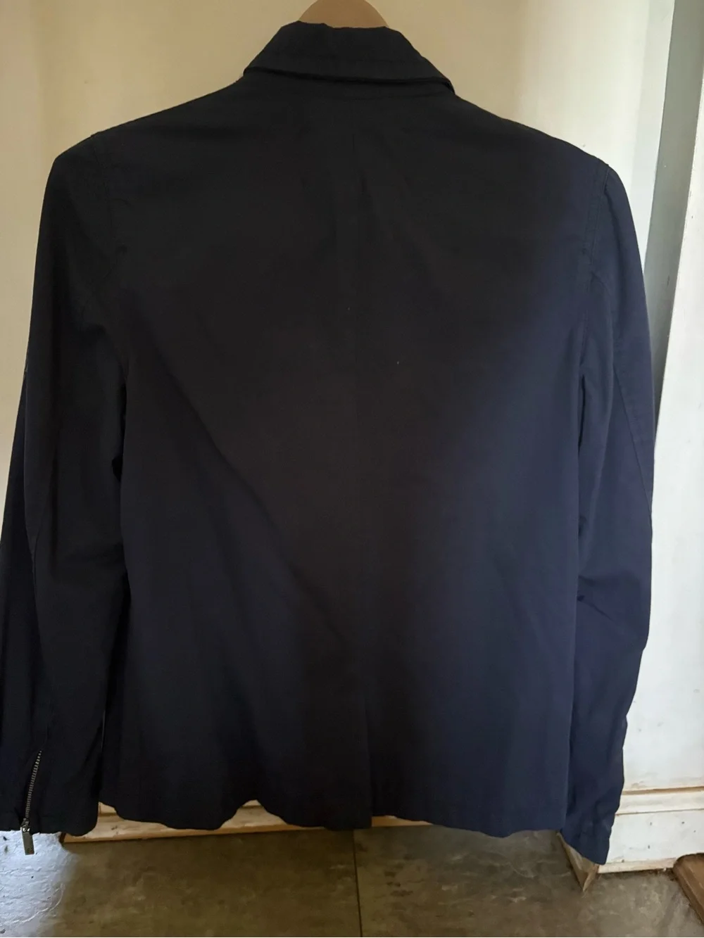 John Galliano Kid Navy asymmetrical zip jacket Pirate scull log size12 Designer